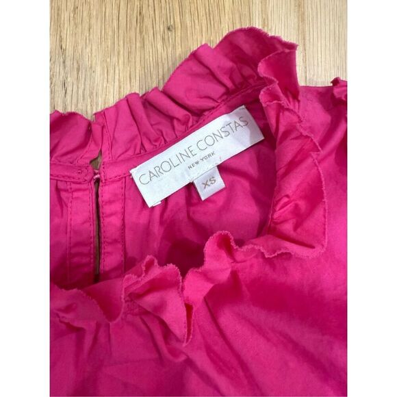Caroline Constas Pink Ruffle Mini Dress XS - Picture 5 of 6